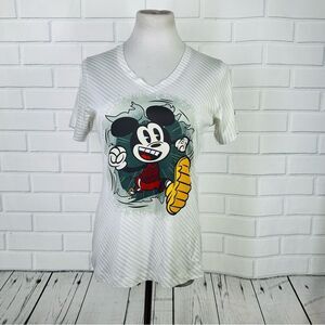 10/$25🦋 Disney Parks White Mickey Mouse Graphic Tee - Size Medium